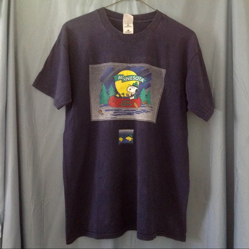 1990s PEANUTS Snoopy distressed camp t-shirt